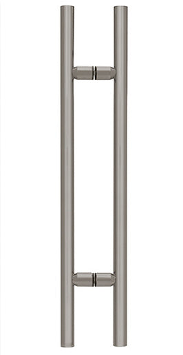 Ladder Style 24" Push Pull Door Handle Back to Back Brushed Nickel