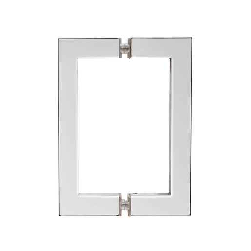 6" Shower Door Pull Handle, Back to Back Shower Door Handle Compatible with 1/3" to 1/2" Glass Thick Polished Chromel with 304 Stainless Steel
