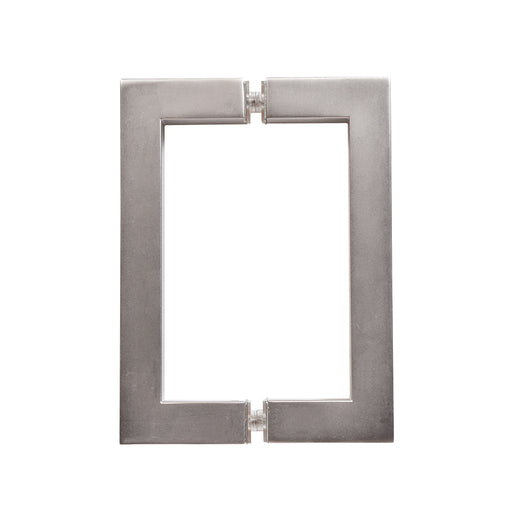 6" Shower Door Pull Handle, Back to Back Shower Door Handle Compatible with 1/3" to 1/2" Glass Thick SatinNickel with 304 Stainless Steel