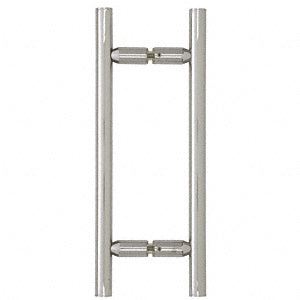 Ladder Style 8" Push Pull Door Handle Back to Back Polished Chrome