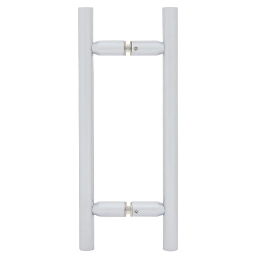 Ladder Style 8" Push Pull Door Handle Back to Back Satin Chrome