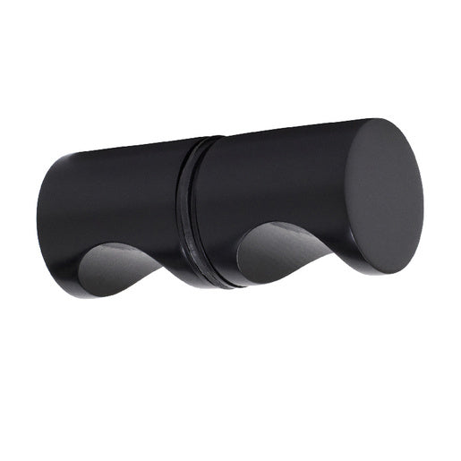 Cylinder Style Brushed Nickel Finish Back-to-Back Shower Door Knob Matte Black