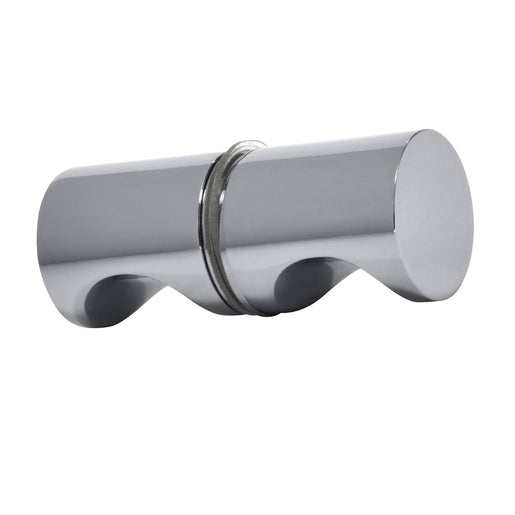 Cylinder Style Brushed Nickel Finish Back-to-Back Shower Door Knob Polished Chrome