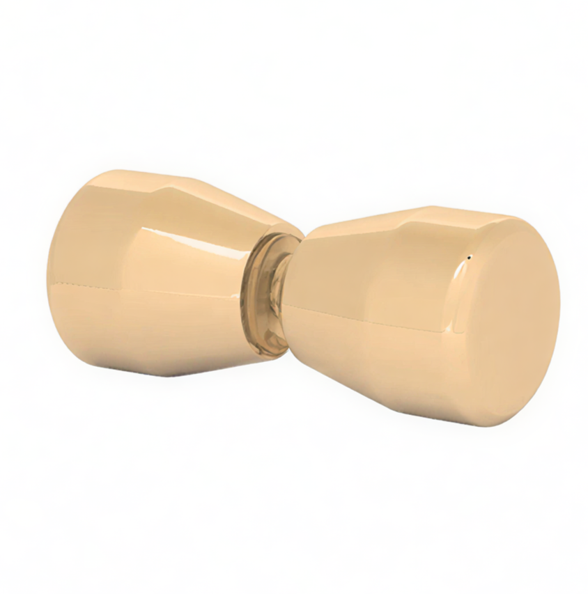 Shower Glass Door Knob Double-Sided Aluminum Alloy Bathroom Handle Pull Back-to-Back Solid Bathroom Sliding Knob Pull Satin Brass
