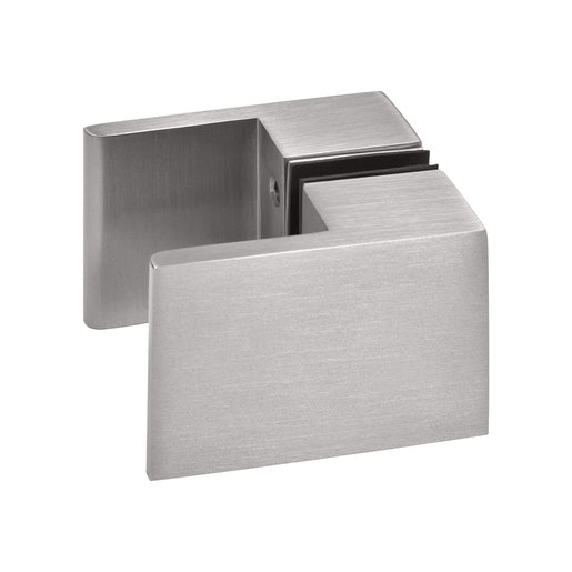 Square Back-to-Back Shower Door Knob/Finger Pull Brushed Chrome