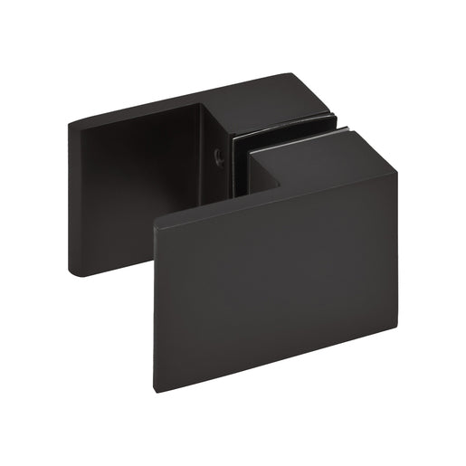 Square Back-to-Back Shower Door Knob/Finger Pull Matte Black