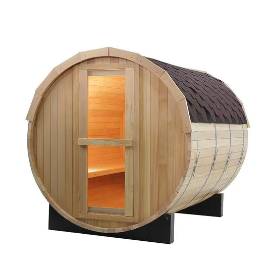 Barrel Outdoor Sauna black