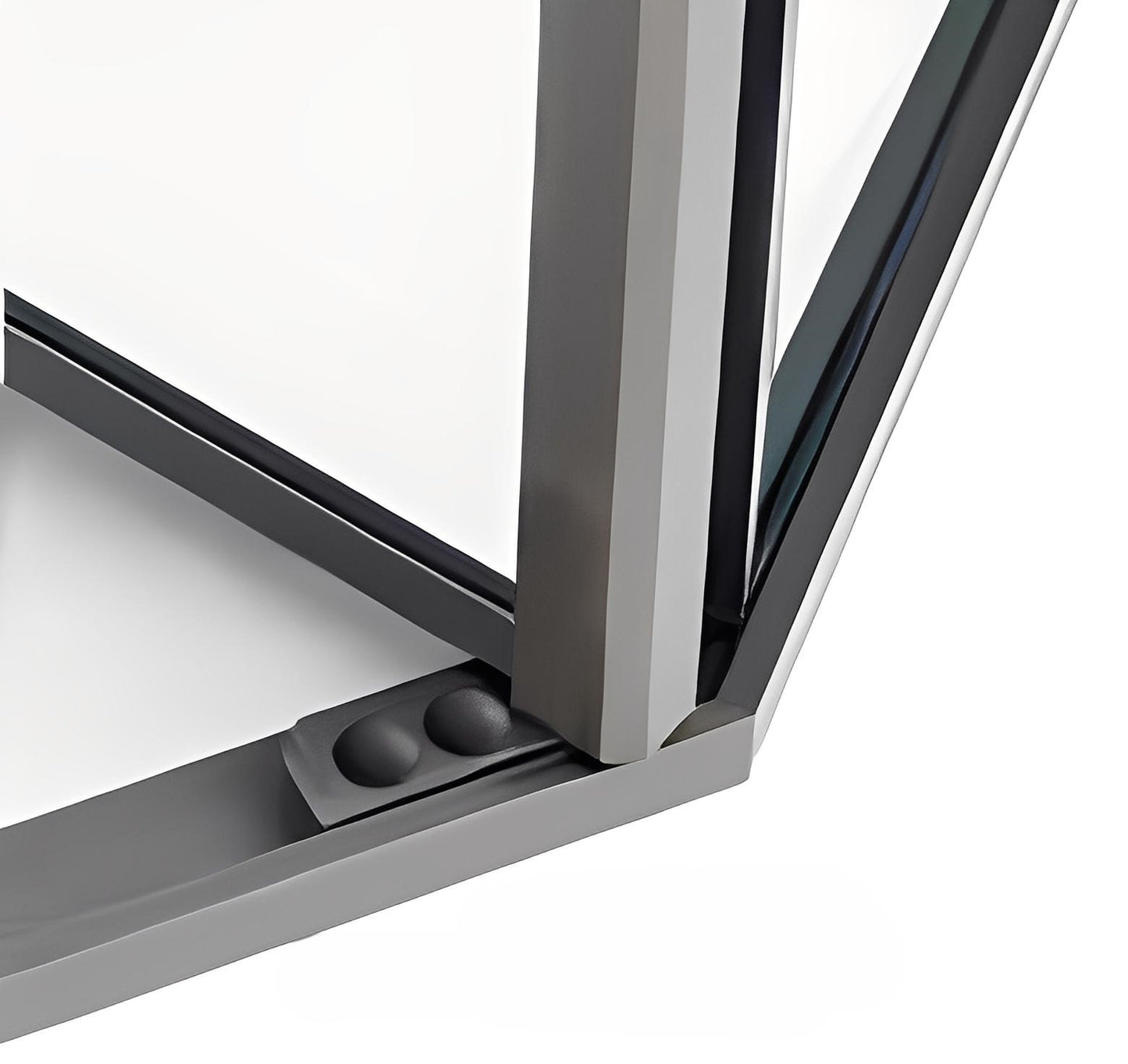 Corner Design Matte Black Framed Pivot Shower Door Corner Shower Doors with pull handle