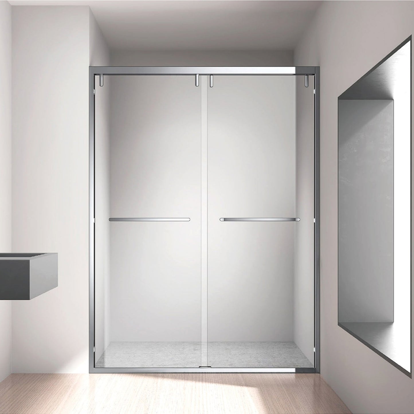 Modern Two-Door Sliding Shower Home Door with Frame Gliding Mutual Design for Hotel Application & Apartments ST-9030