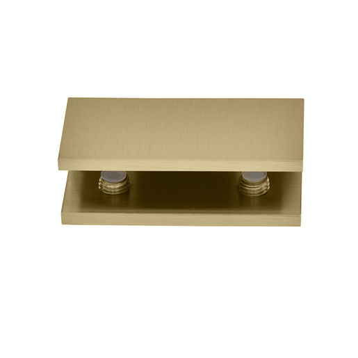 No Drill Fixed Panel Glass Clamps Brushed_Bronze