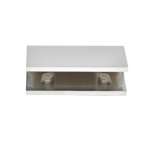 No Drill Fixed Panel Glass Clamps Polished_Chrome