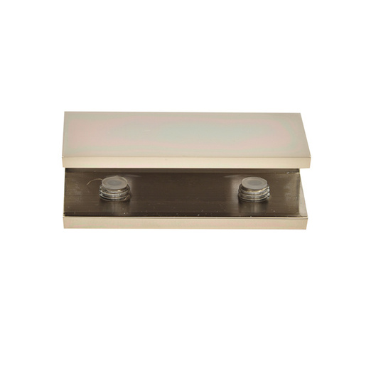 No Drill Fixed Panel Glass Clamps Polished_Nickel