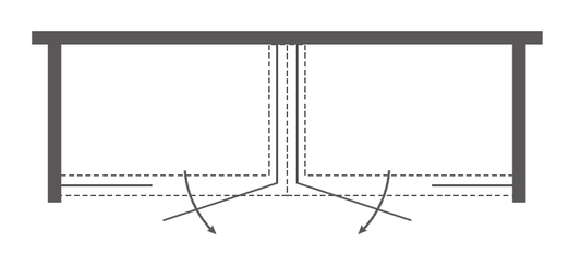 Shower Door Plan View