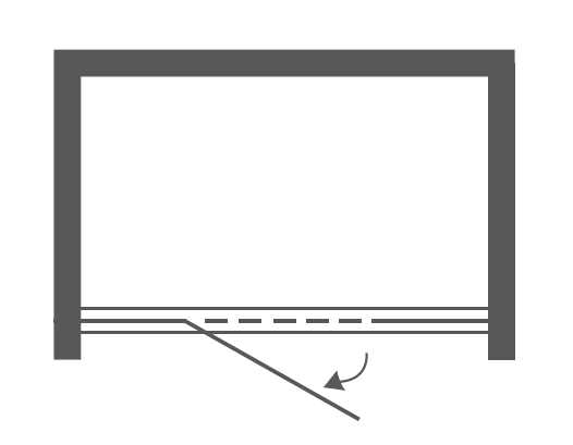 Shower Door Plan View