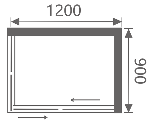 Shower Door Plan View