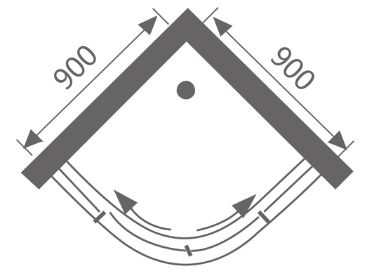Shower Door Plan View