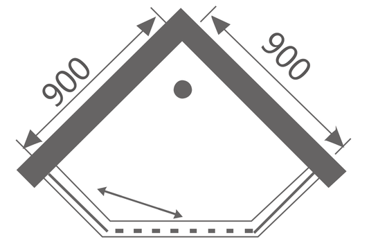 Shower Door Plan View