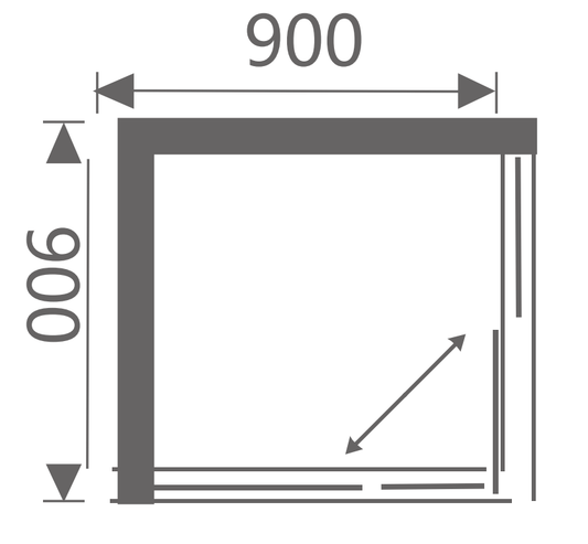Shower Door Plan View