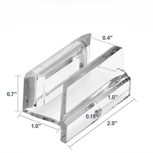 Sliding Shower Door Bottom Guide Size, 3/8 In. Channel, for use with up to 5/16 inch thick glass panels
