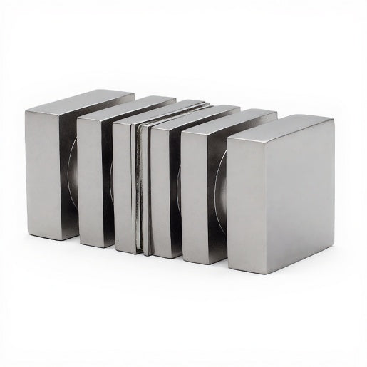 Square Back to Back Style Knobs Brushed Chrome