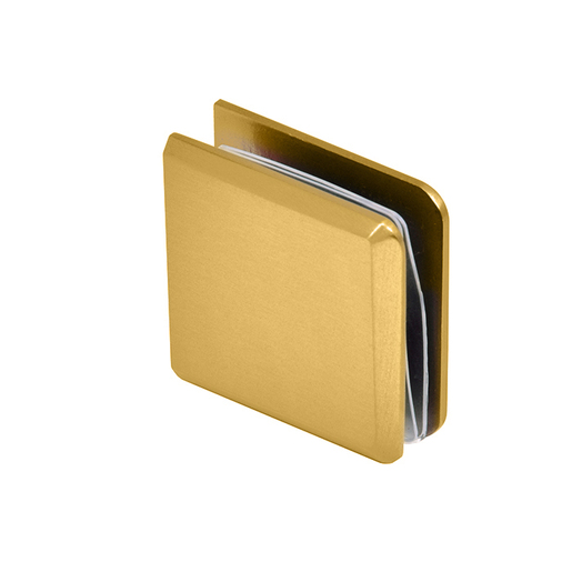 Square Beveled Glass Clamps Modern Gold