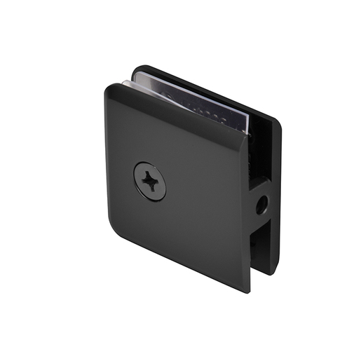 Square Beveled Glass Clamps MatteBlack