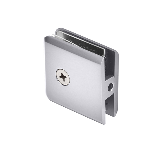 Square Beveled Glass Clamps SatinChrome