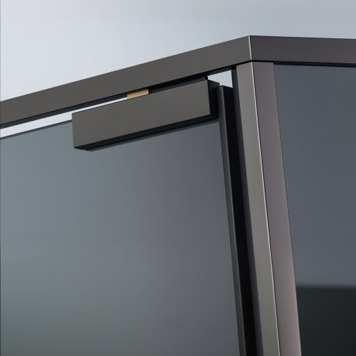Tempered Glass Shower Door Hinge-opening style matte black