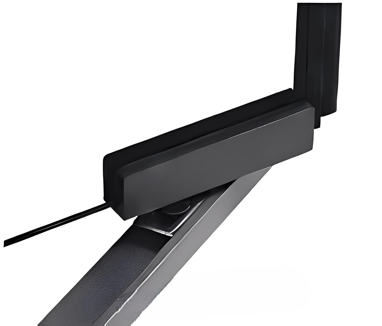 Tempered glass pivot shower door matte black