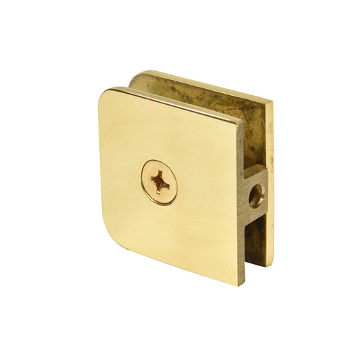 Traditional Style Fixed Panel U Clamps Polished Brass