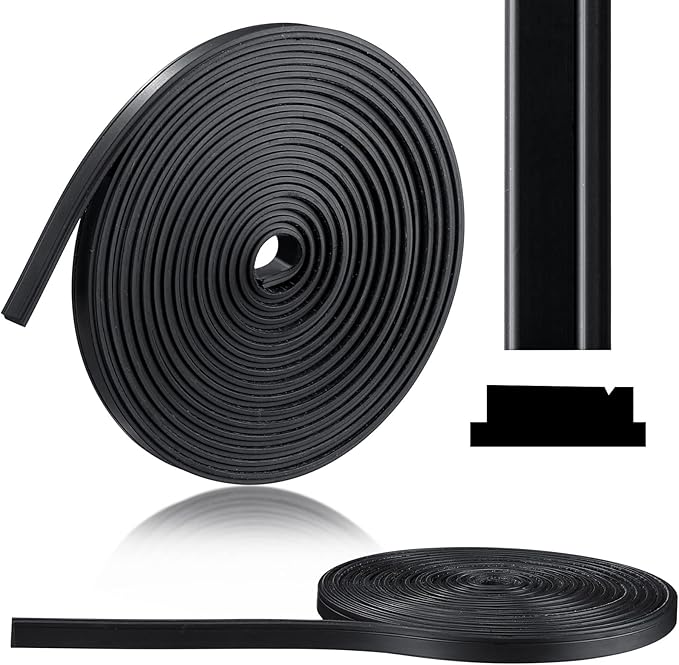 134" Magnetic Seal Strip Flexible Black Roll for Framed & Semi-Framed Shower Doors