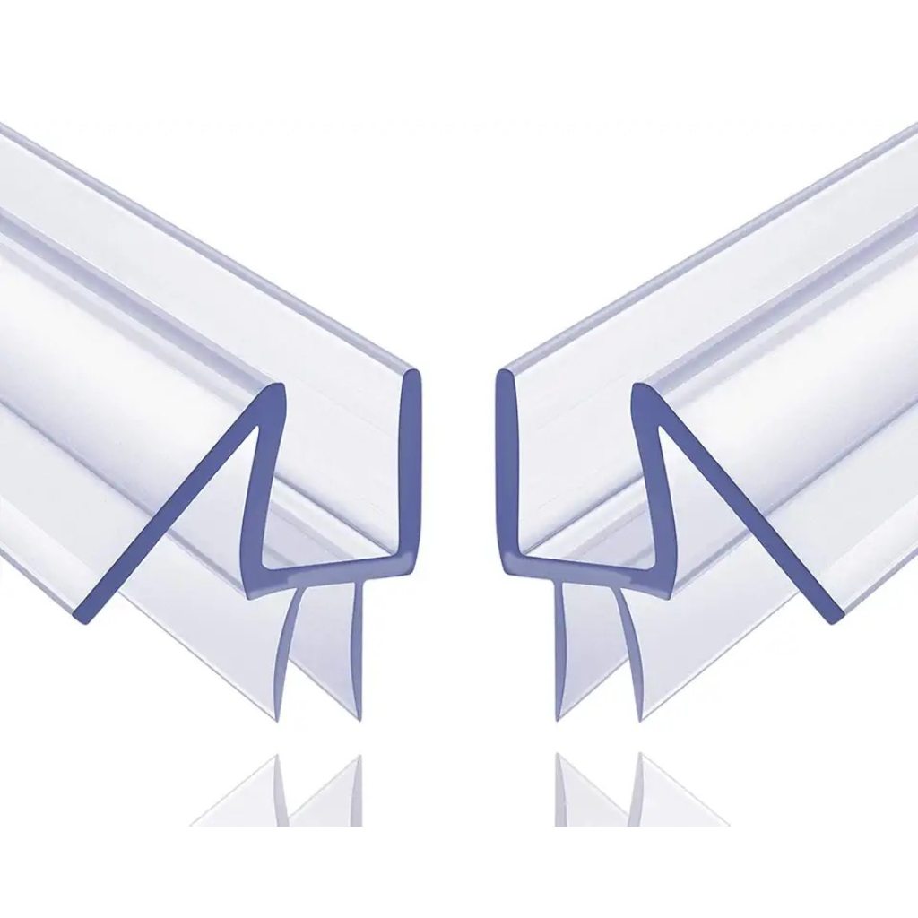 2-Pack Frameless Shower Door Bottom Seal for Glass Doors  (3/8” x 39”)