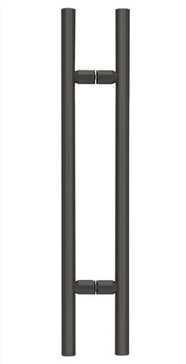 Ladder Style 24" Push Pull Door Handle Back to Back Matte Black
