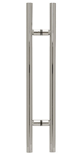 Ladder Style 24" Push Pull Door Handle Back to Back Polished Chrome