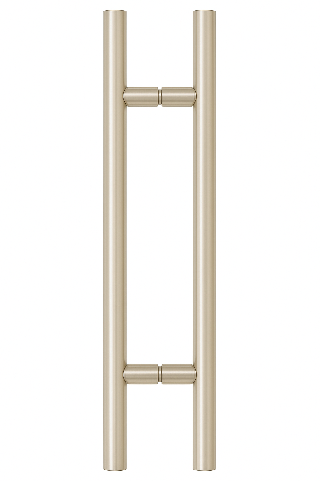 Ladder Style 24" Push Pull Door Handle Back to Back Polished Nickel