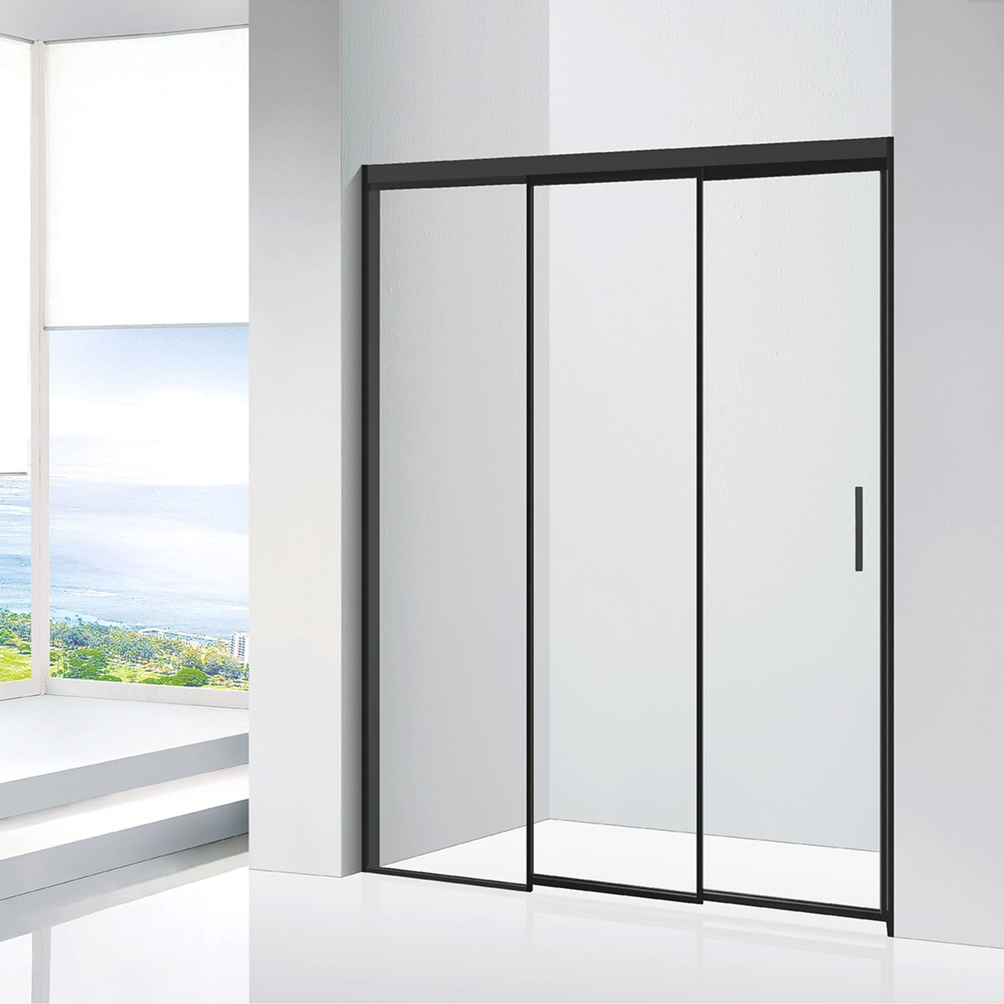 3 Sliding Shower Doors With Door Frame For Small Size Bathroom ST-9039