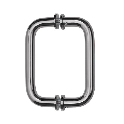 6" Tubular Back-to-Back Shower Door Handle，3/4" Diameter Pull Handles with Metal Washers, for 1/4"- 1/2" Thick Glass and 1-3/8" - 2-1/6" Thick Wooden or Metal Doors Polished Chrome