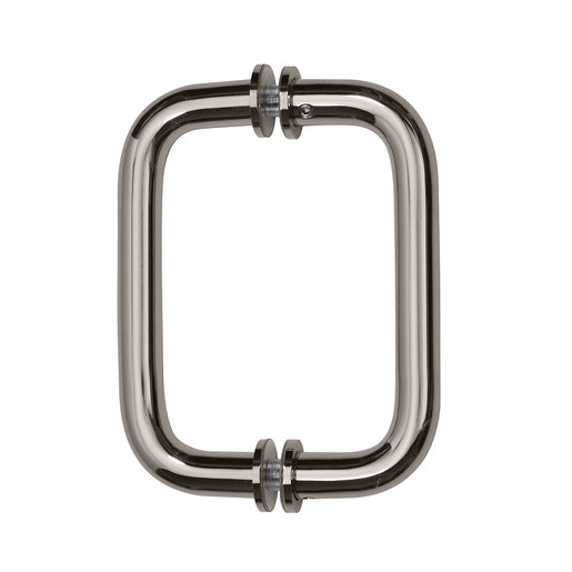 6" Tubular Back-to-Back Shower Door Handle，3/4" Diameter Pull Handles with Metal Washers, for 1/4"- 1/2" Thick Glass and 1-3/8" - 2-1/6" Thick Wooden or Metal Doors Polished Nickel