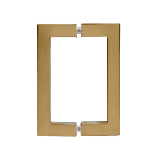 6" Shower Door Pull Handle, Back to Back Shower Door Handle Compatible with 1/3" to 1/2" Glass Thick  Brushed Bronze with 304 Stainless Steel