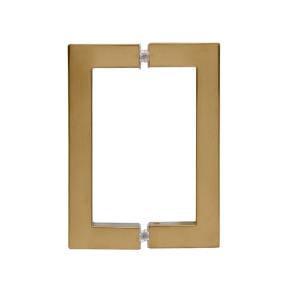 6" Shower Door Pull Handle, Back to Back Shower Door Handle Compatible with 1/3" to 1/2" Glass Thick  Brushed Bronze with 304 Stainless Steel