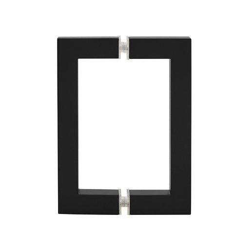 6" Shower Door Pull Handle, Back to Back Shower Door Handle Compatible with 1/3" to 1/2" Glass Thick  Matte Black with 304 Stainless Steel