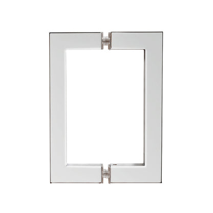 6" Shower Door Pull Handle, Back to Back Shower Door Handle Compatible with 1/3" to 1/2" Glass Thick  Polished Chromel with 304 Stainless Steel