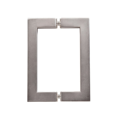 6" Shower Door Pull Handle, Back to Back Shower Door Handle Compatible with 1/3" to 1/2" Glass Thick  SatinNickel with 304 Stainless Steel