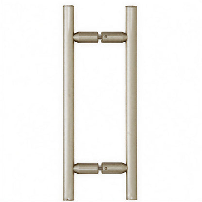 Ladder Style 8" Push Pull Door Handle Back to Back Brushed Nickel