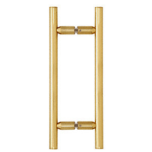 Ladder Style 8" Push Pull Door Handle Back to Back Polished Brass