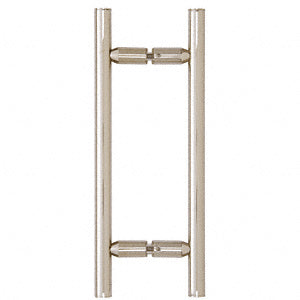 Ladder Style 8" Push Pull Door Handle Back to Back Polished Nickel