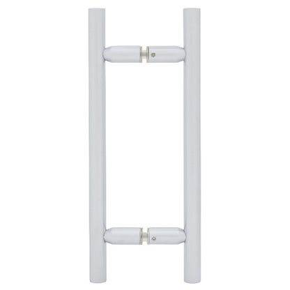 Ladder Style 8" Push Pull Door Handle Back to Back Satin Chrome