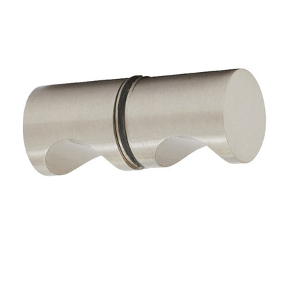 Cylinder Style Brushed Nickel Finish Back-to-Back Shower Door Knob Brushed Nickel