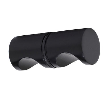 Cylinder Style Brushed Nickel Finish Back-to-Back Shower Door Knob Matte Black