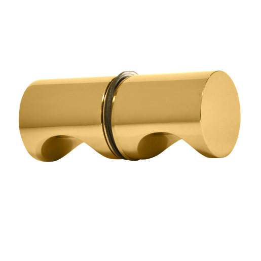 Cylinder Style Brushed Nickel Finish Back-to-Back Shower Door Knob Polished Brass